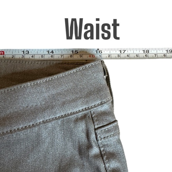 NWT Old Navy Rockstar Super Skinny mid rise silver gray shimmer jeans women’s 12 - Picture 8 of 11